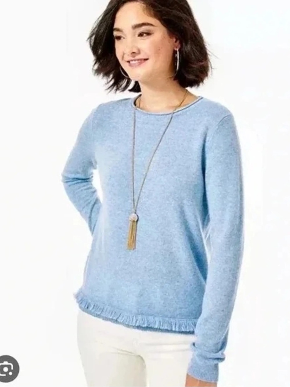 Lilly Pulitzer Heathered Oxford Blue
Vista Cashmere Sweater size xs